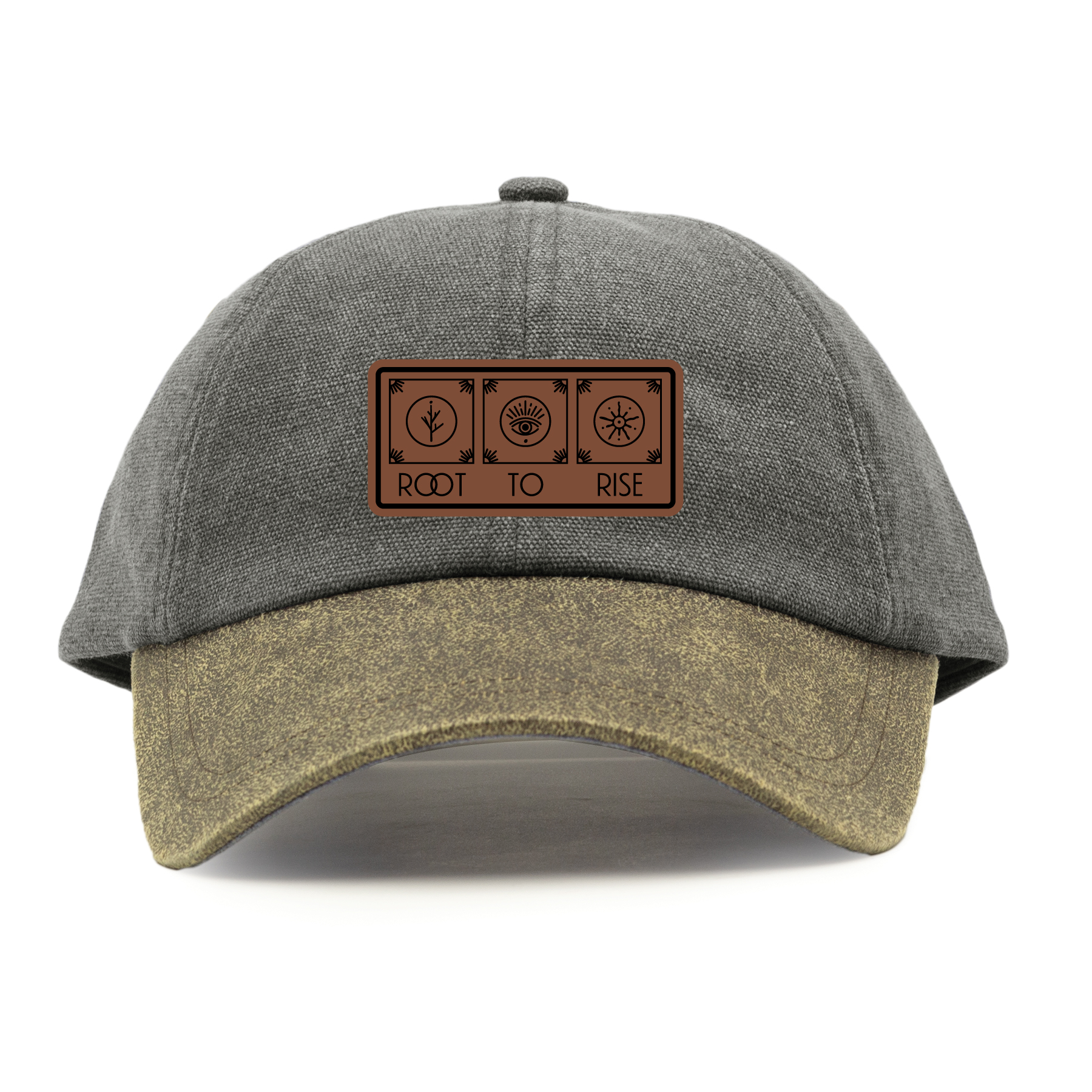 Root to Rise Yoga Cap Grey with logo