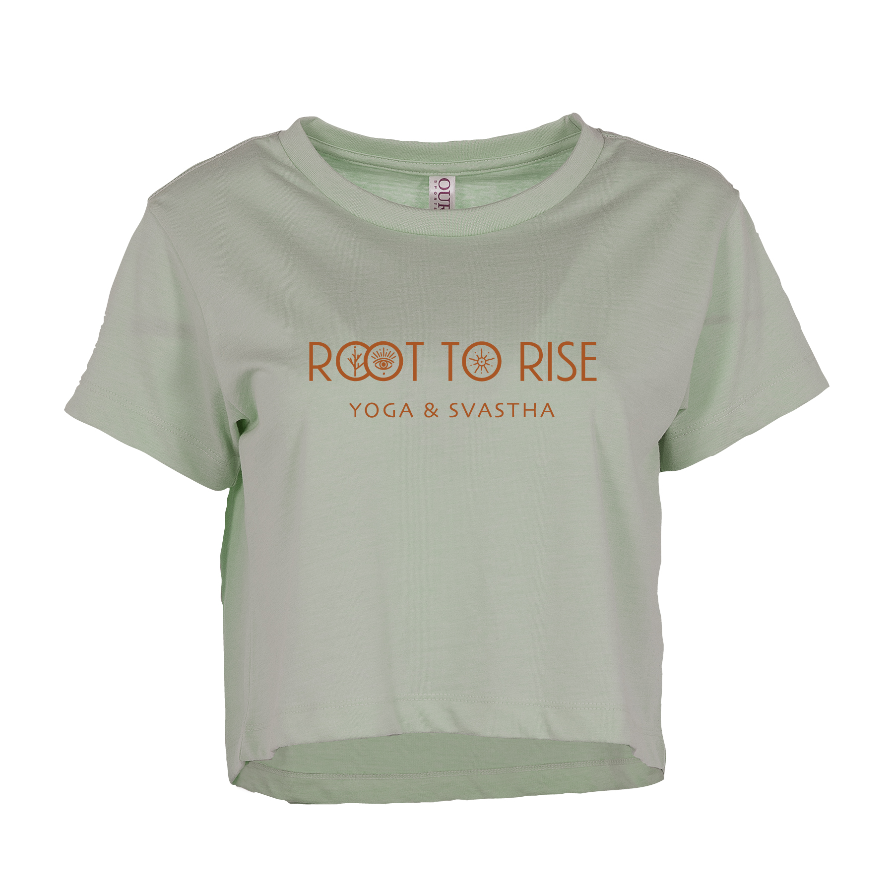 Root to Rise Yoga Denver Cropped T-shirt Women's Green