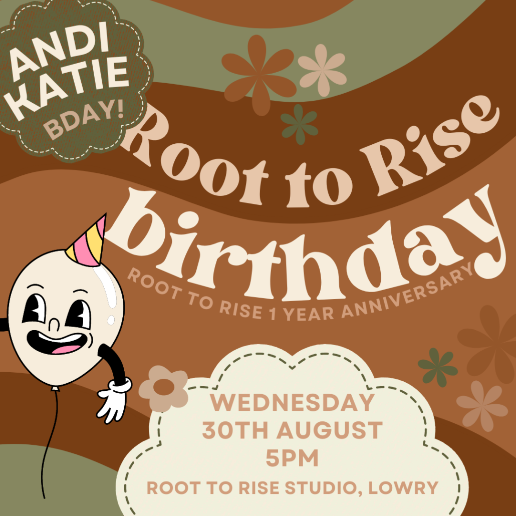 Root to Rise yoga birthday celebrations on August 30th