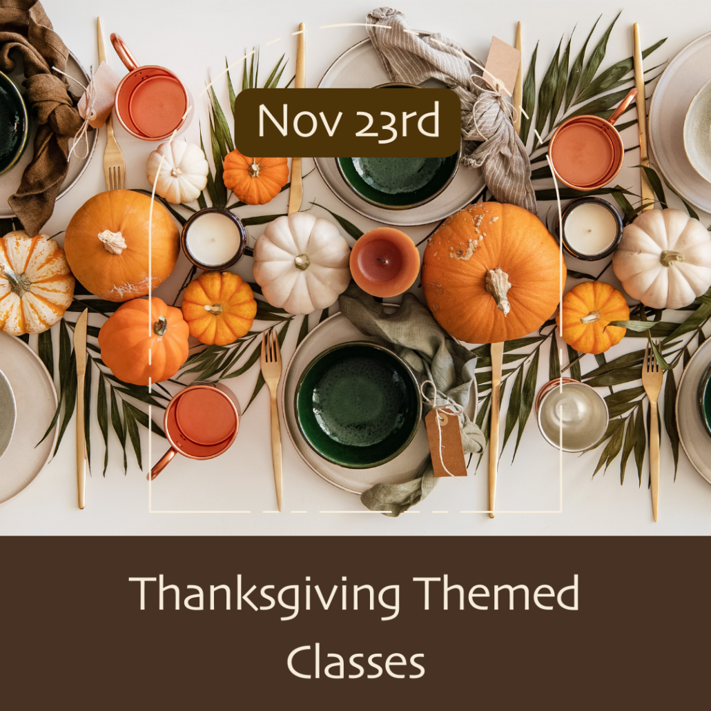Root to Rise Yoga Thanksgiving themed classes
